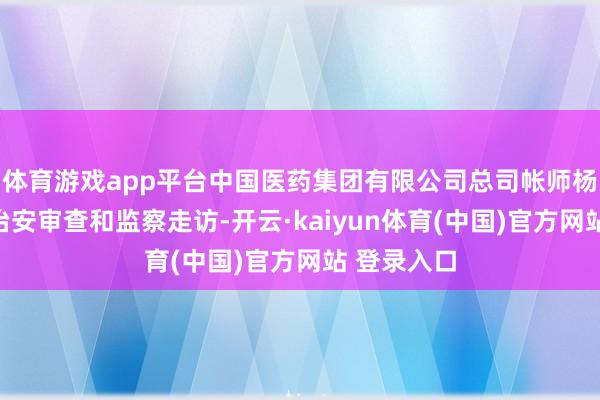 体育游戏app平台中国医药集团有限公司总司帐师杨珊华采纳治安审查和监察走访-开云·kaiyun体育(中国)官方网站 登录入口