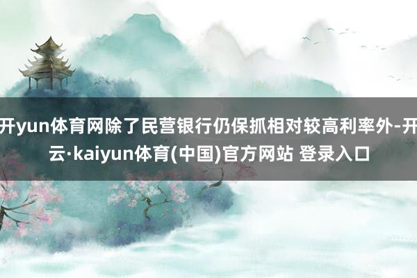 开yun体育网除了民营银行仍保抓相对较高利率外-开云·kaiyun体育(中国)官方网站 登录入口